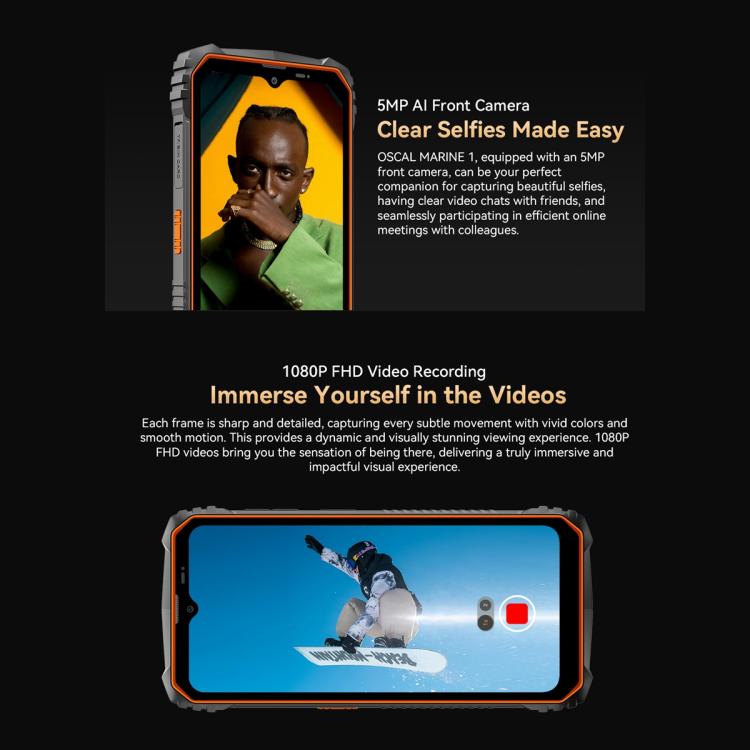 Blackview Oscal Marine 1, 6.56 inch Android 15 Unisoc UMS9230E T615 Octa Core, Network: 4G, OTG, NFC