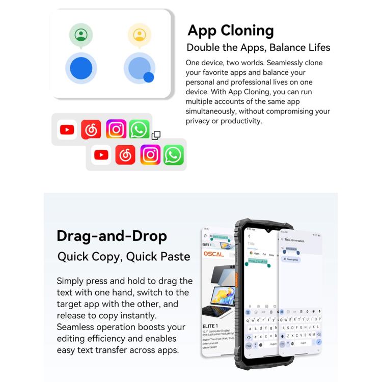 Blackview Oscal Marine 1, 6.56 inch Android 15 Unisoc UMS9230E T615 Octa Core, Network: 4G, OTG, NFC