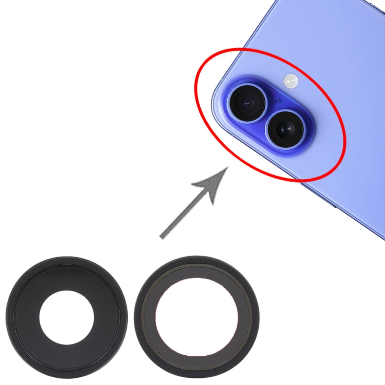For iPhone 16 / 16 Plus Rear Camera Lens Cover