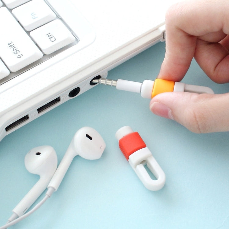 Earphone Headphone Wire Cable Line Protective Cover Winder Cord Wrap Organizer, Random Color Delivery