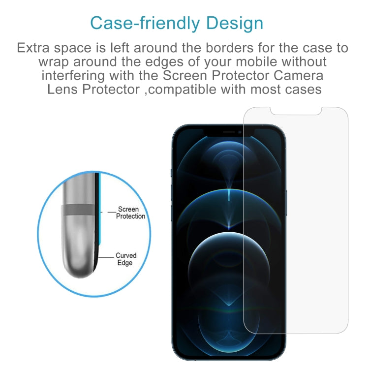 For iPhone 12 Pro Max 10pcs 0.26mm 9H 2.5D Tempered Glass Film (Slotted)