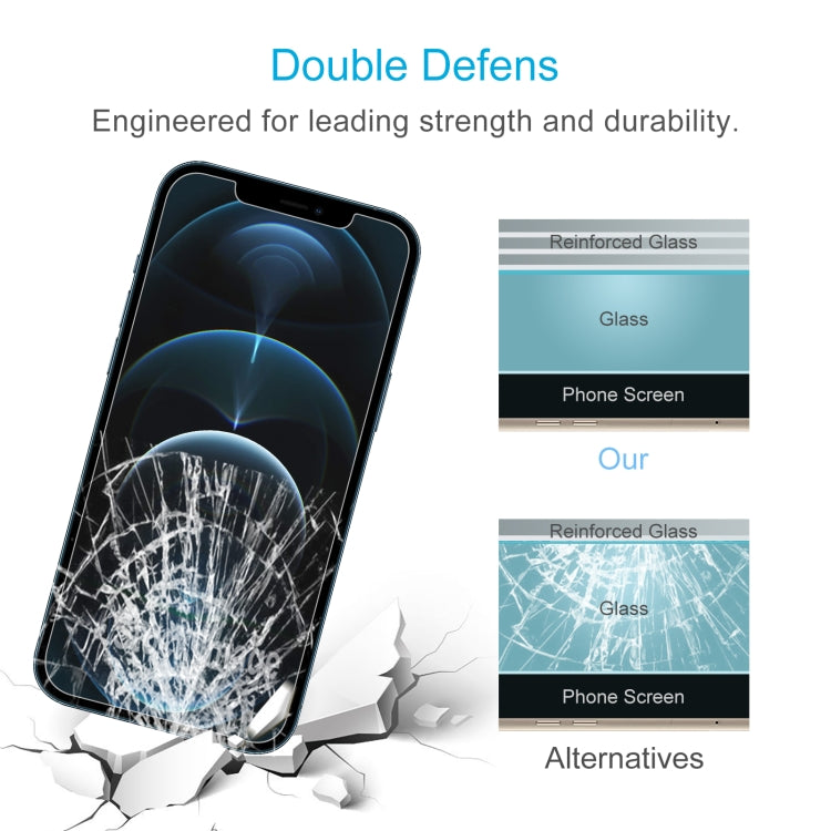 For iPhone 12 Pro Max 10pcs 0.26mm 9H 2.5D Tempered Glass Film (Slotted)