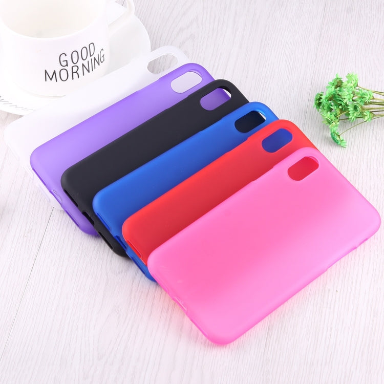 For iPhone XR Solid Color Frosted Soft TPU Case