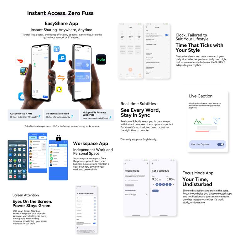 Blackview SHARK 6 5G, 8GB+128GB, 6.88 inch Android 15 Unisoc UMS9620 T8100 Octa Core, Network: 5G, NFC, OTG