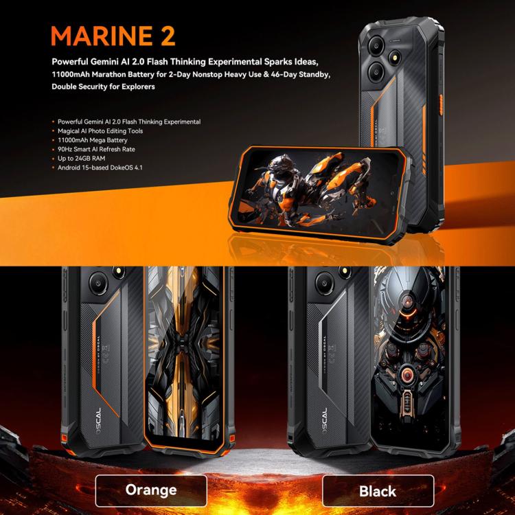Blackview Oscal Marine 2, 4GB+64GB, 6.56 inch Android 15 Unisoc UMS9230E T615 Octa Core, Network: 4G, OTG, NFC