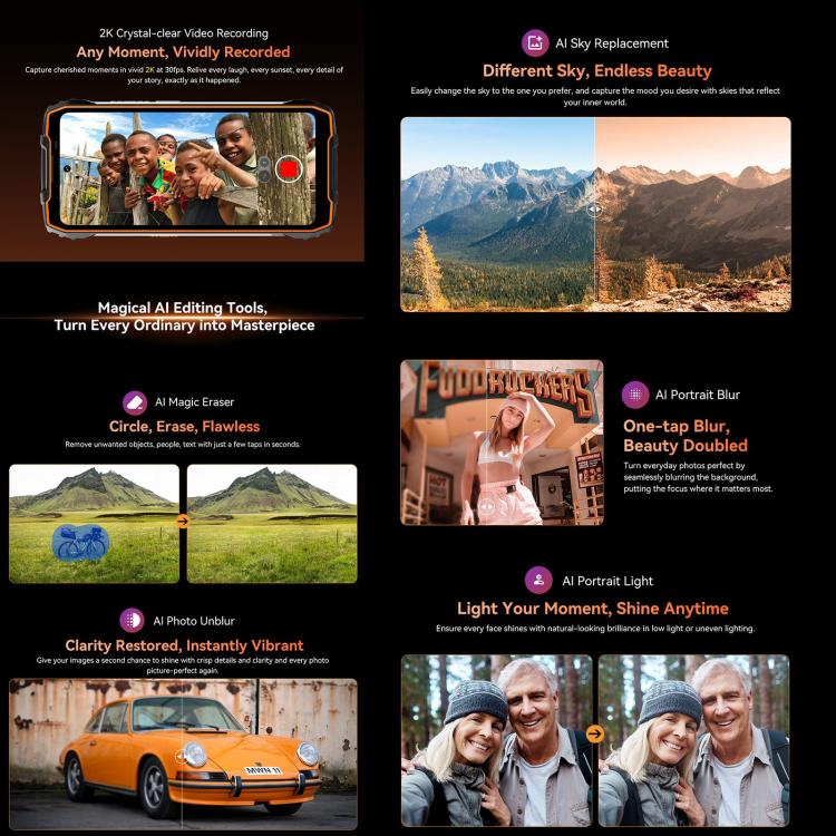 Blackview Oscal Pilot 3 5G Rugged Phone, 12GB+256GB, Night Vision Camera, 6.56 inch Android 15 MediaTek Dimensity 6300 Octa Core, Network: 5G, OTG, NFC