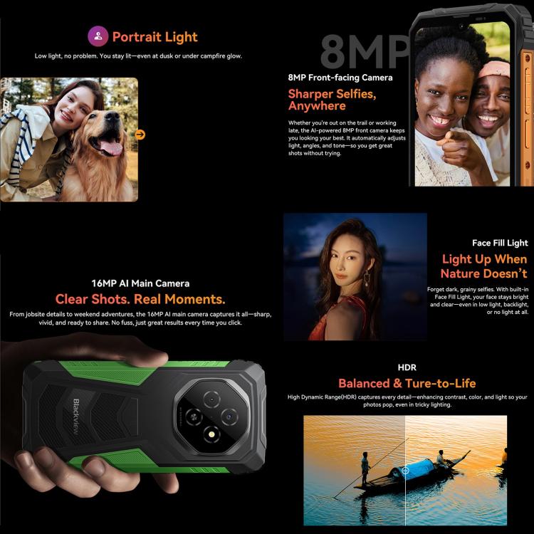 Blackview FORT 1, 4GB+128GB, 6.56 inch Android 15 Unisoc UMS9230E T615 Octa Core, Network: 4G, OTG, NFC