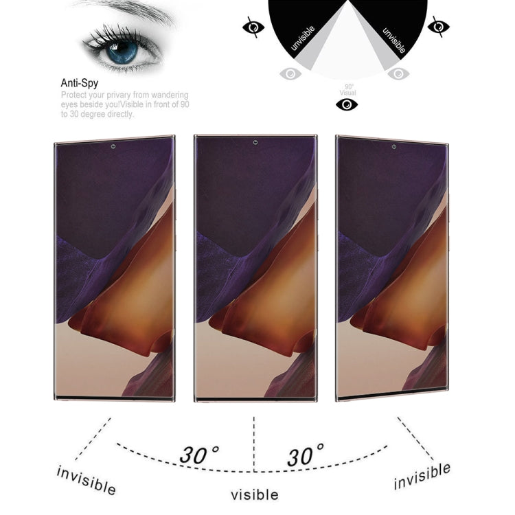 For Samsung Galaxy Note20 Ultra 9H 3D Curved Anti-peeping Full Screen Tempered Glass Film