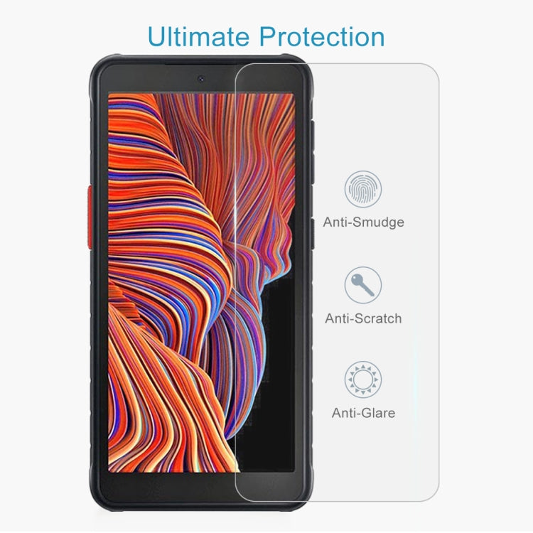For Samsung Galaxy Xcover 5 10 PCS 0.26mm 9H Surface Hardness 2.5D Explosion-proof Tempered Glass Non-full Screen Film