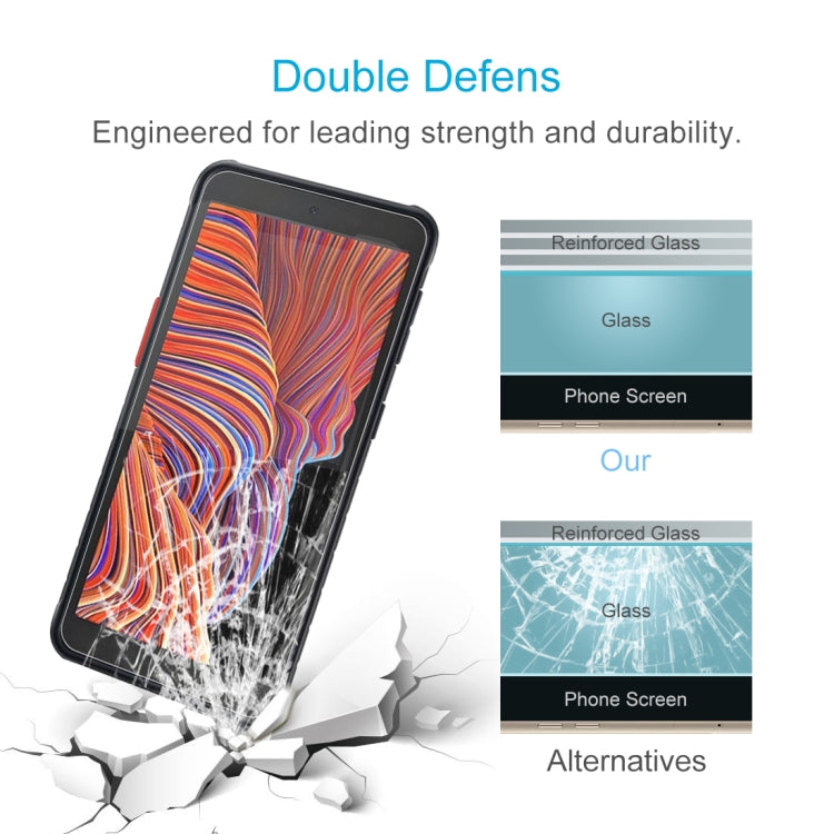 For Samsung Galaxy Xcover 5 10 PCS 0.26mm 9H Surface Hardness 2.5D Explosion-proof Tempered Glass Non-full Screen Film