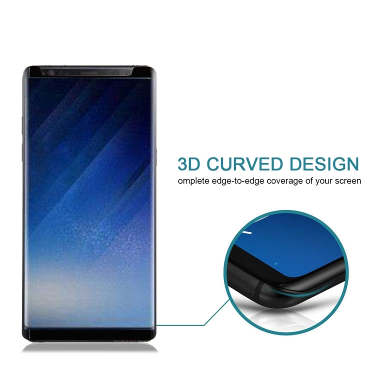 25 PCS For Galaxy Note 8 0.3mm 9H Surface Hardness 3D Curved Silk-screen Non-full Screen Tempered Glass Screen Protector