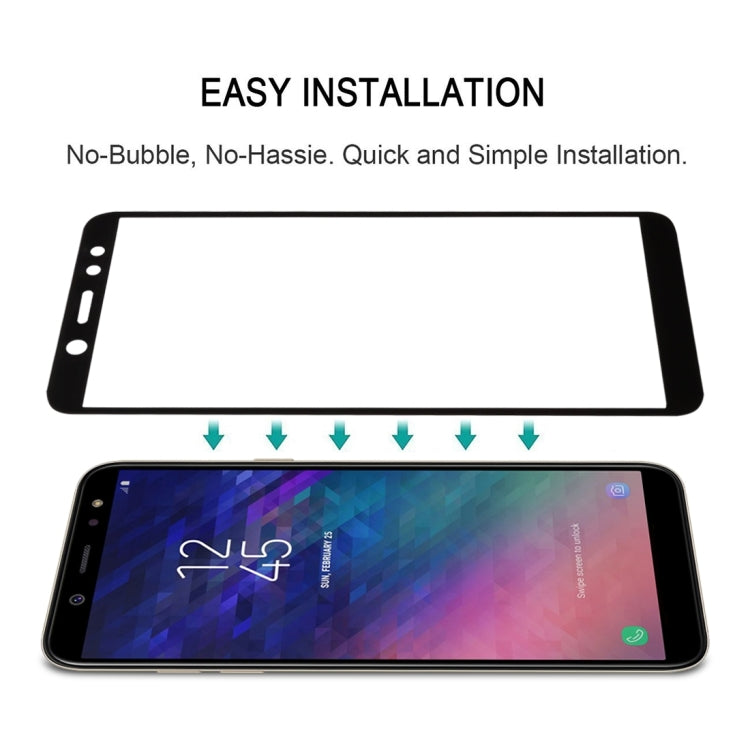 Full Glue Full Cover Screen Protector Tempered Glass film for Galaxy A6+ (2018)
