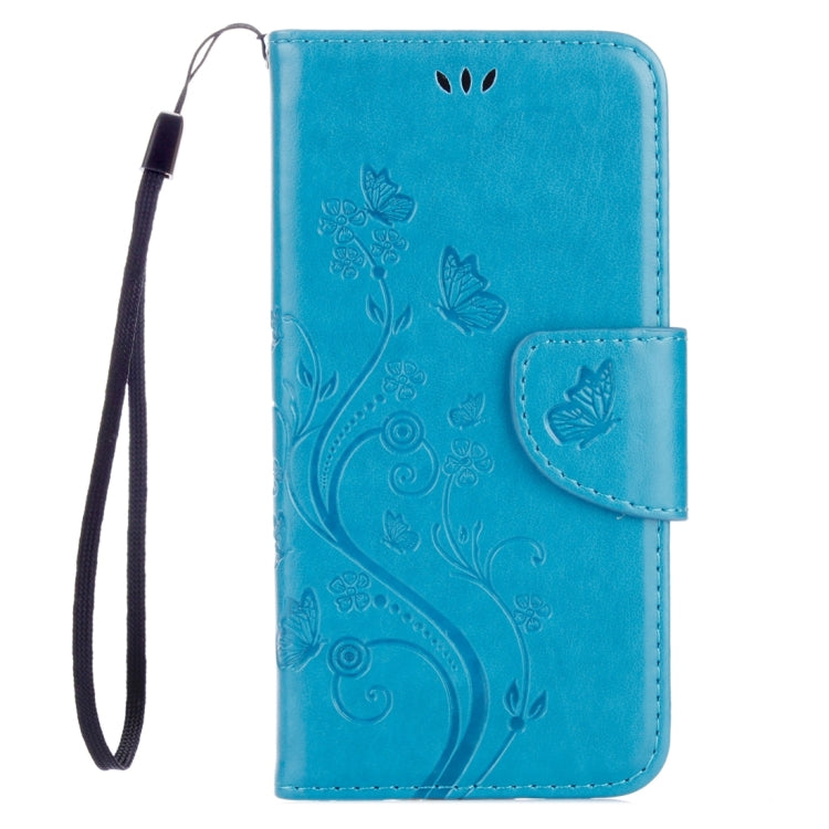 For Galaxy A5 (2017) / A520 Butterflies Love Flowers Embossing Horizontal Flip Leather Case with Holder & Card Slots & Wallet & Lanyard