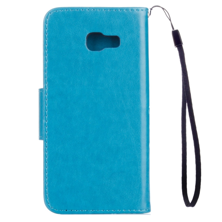 For Galaxy A5 (2017) / A520 Butterflies Love Flowers Embossing Horizontal Flip Leather Case with Holder & Card Slots & Wallet & Lanyard