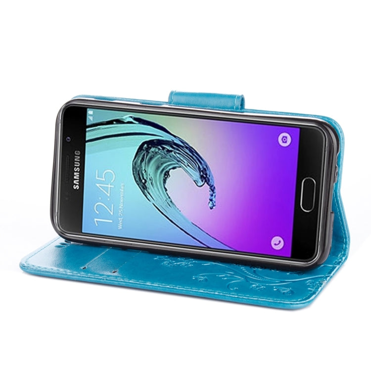 For Galaxy A5 (2017) / A520 Butterflies Love Flowers Embossing Horizontal Flip Leather Case with Holder & Card Slots & Wallet & Lanyard