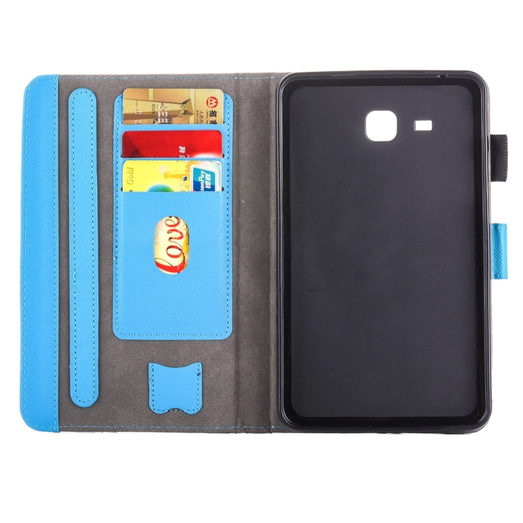 For Galaxy Tab A 7.0 (2016) / T280 Horizontal Flip Pattern Leather Case with Holder & Card Slots & Pen Slot