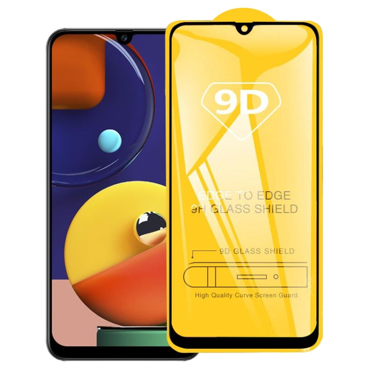 For Galaxy A50s 9D Full Glue Full Screen Tempered Glass Film