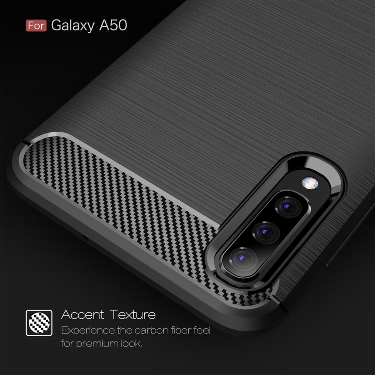 Brushed Texture Carbon Fiber TPU Case for Galaxy A50