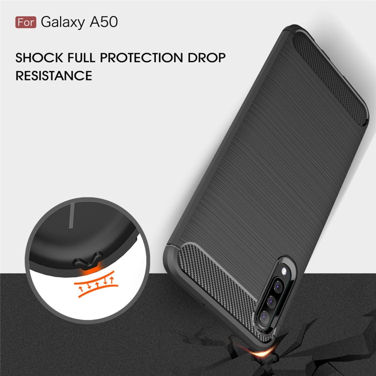 Brushed Texture Carbon Fiber TPU Case for Galaxy A50