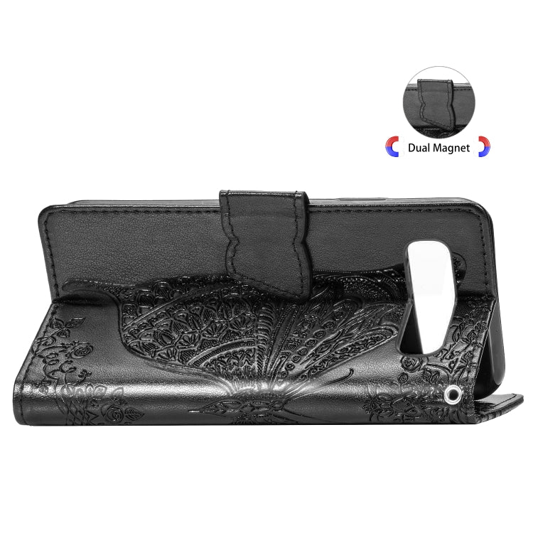 Butterfly Love Flowers Embossing Horizontal Flip Leather Case for Galaxy S10, with Holder & Card Slots & Wallet & Lanyard