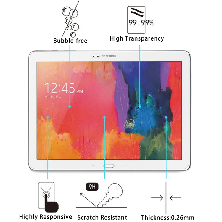 For Galaxy Tab Pro 10.1 / T520 0.26mm 9H Surface Hardness 2.5D Explosion-proof Tempered Glass Screen Film