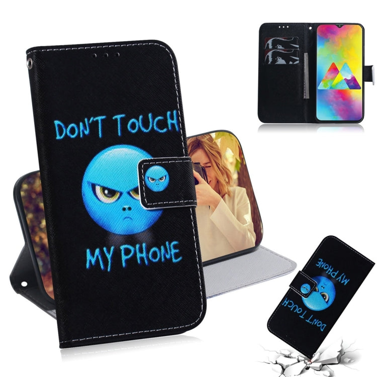 Anger Pattern Coloured Drawing Horizontal Flip Leather Case for Galaxy M20, with Holder & Card Slots & Wallet