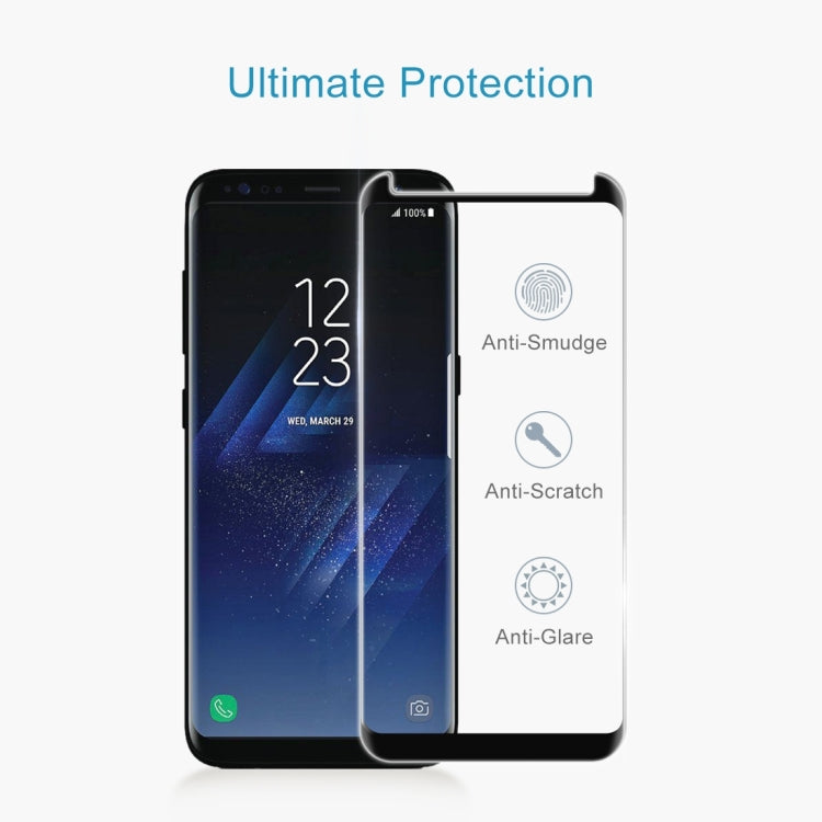 For Galaxy S8+ / G955 0.26mm 9H Surface Hardness 3D Explosion-proof Non-full Screen Curved Case Friendly Tempered Glass Film