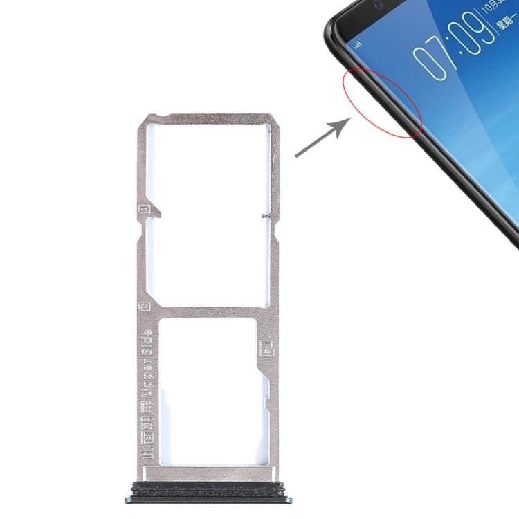 For Vivo Y75 2 x SIM Card Tray + Micro SD Card Tray