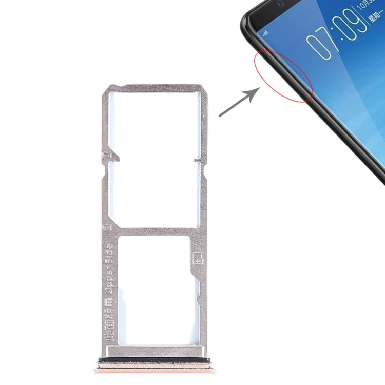 For Vivo Y75 2 x SIM Card Tray + Micro SD Card Tray
