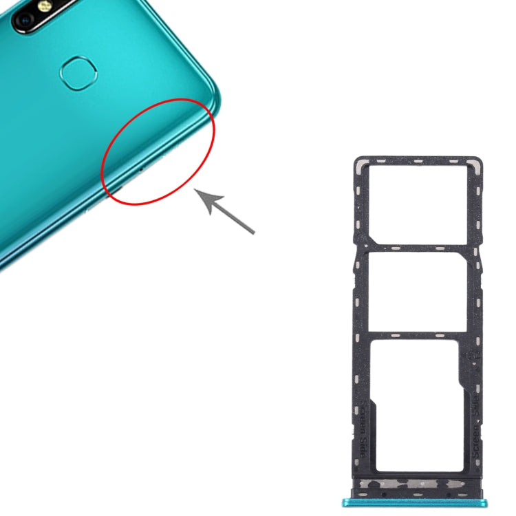 For Tecno Spark Go 2022/Spark 6 Go SIM Card Tray + SIM Card Tray + Micro SD Card Tray